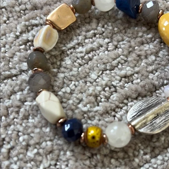 J. Jill Blue and Yellow Beaded Bracelet - Picture 3 of 5